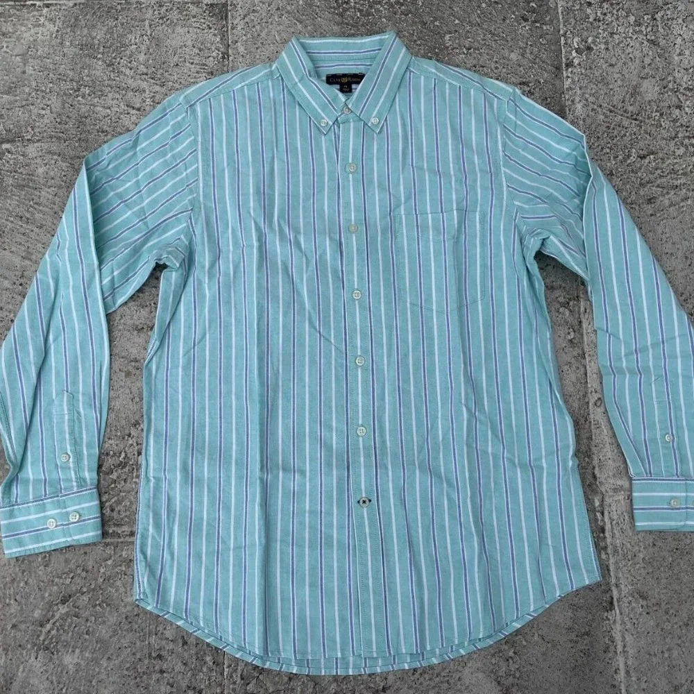 Club Room Men Shirt Casual Collared Long Sleeve Shirt Size M - Picture 3 of 10